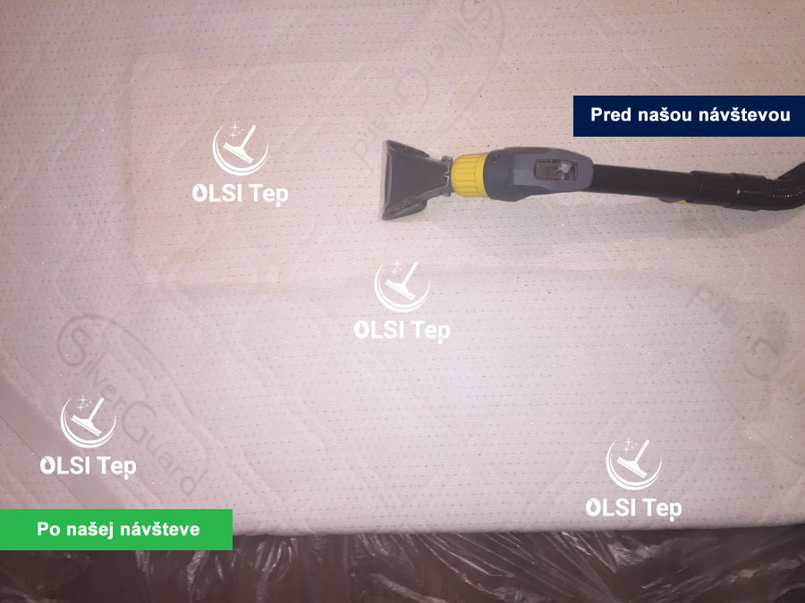 Tepovanie matraca pred a po