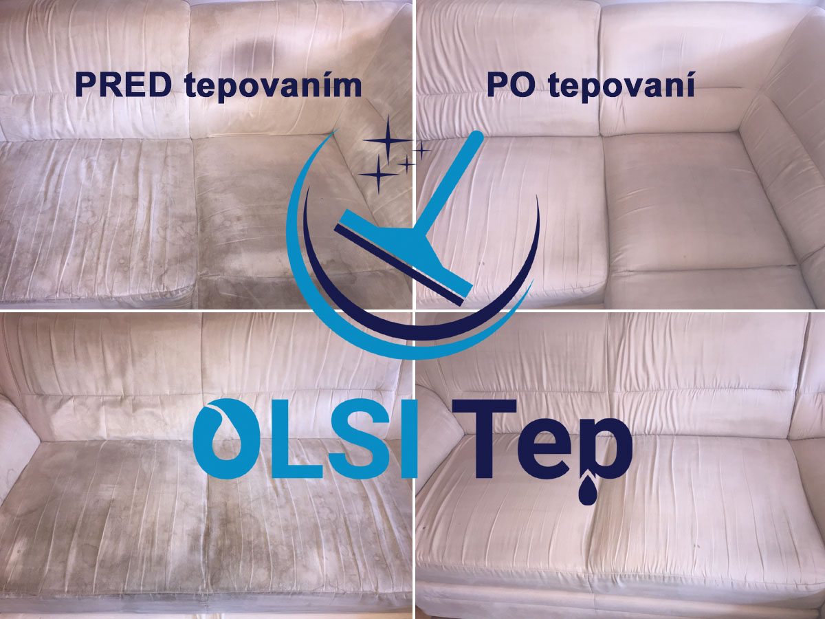 Tepovanie sedačky pred a po